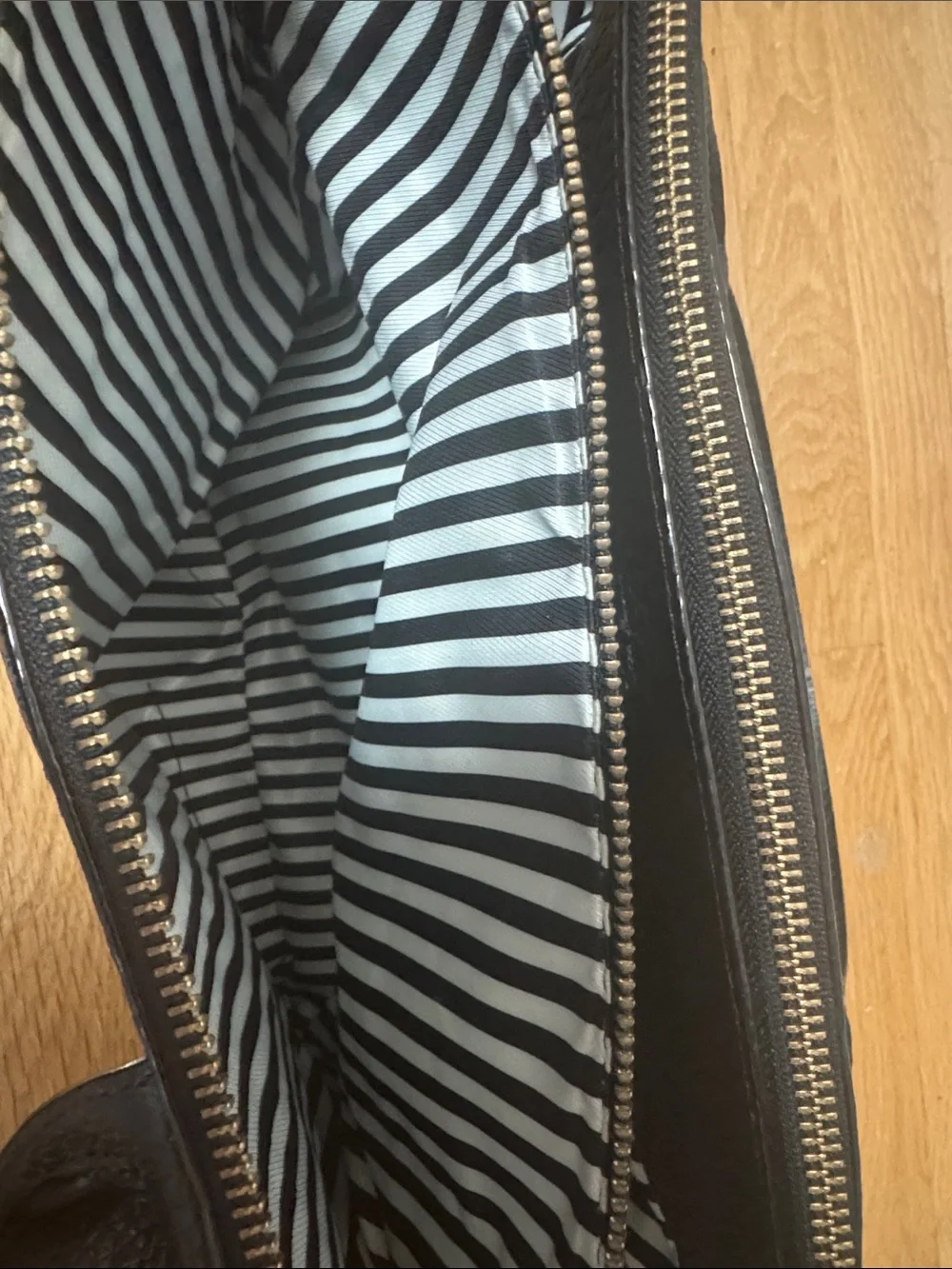 kate spade Black Pebbled Leather Satchel with Tassel